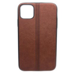 Husa telefon Silicon iPhone 11 6.1 brown leather