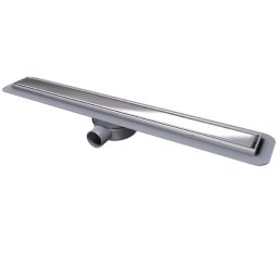 Rigola pentru dus Kessel, Linearis Compact, cu corp sifon integrat si gratar otel inox/faiantabil, 45 cm