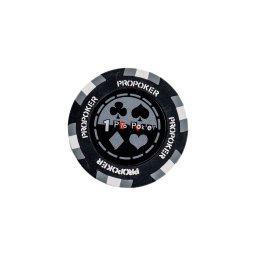 Jeton Pro Poker - Clay - 14g - Culoare Gri, inscriptionat (1) - model nou