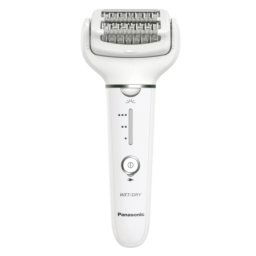 Epilator ES-EY31-W503, Wet & Dry, Cordless, 2discuri & 60 pensete, Senzor presiune, Discuri duble, Cap flexibil si pivotant la 90°, 3 viteze, Alb/Crem