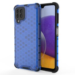 Husa Honeycomb Case armor cover with TPU Bumper for Samsung Galaxy A22 4G blue