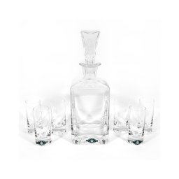 Set 1 sticlă, 1 dop glass și 6 pahare shot clare