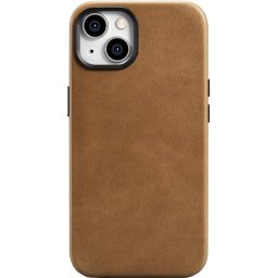 Husa Husa Capac Spate Piele Oil Wax, Compatibila cu MagSafe Maro APPLE Iphone 14 Plus