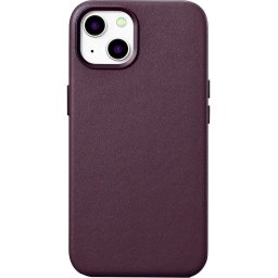 Husa Husa Capac Spate Piele, Compatibila cu MagSafe Dark Purple Mov APPLE iPhone 14