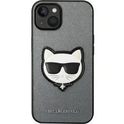 Husa Husa Capac Spate Saffiano Choupette Argintiu APPLE Iphone 14 Plus