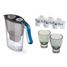 Pachet Cana filtranta Laica Gri+ 3 filtre + 2 pahare