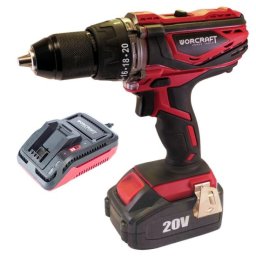 Masina de gaurit si insurubat (bormasina) cu percutie, 20V Li-ion, cu acumulator 2 Ah si incarcator, mandrina automata 1.5-13 mm, Worcraft