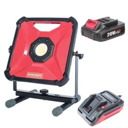 Proiector lucru, LED COB, 20V Li-Ion, cu acumulator 2 Ah, incarcator, 30W, 1800 lm, Worcraft