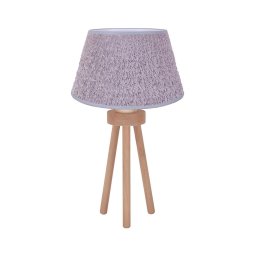 Lampă de masă Duolla BOUCLE 1xE27/15W/230V d. 28 cm gri/lemn