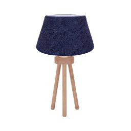 Lampă de masă Duolla BOUCLE 1xE27/15W/230V d. 28 cm albastru/lemn