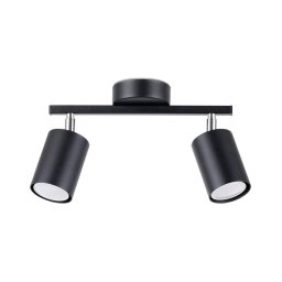 Spot LEMMI 2xGU10/40W/230V negru Sollux SL.1127