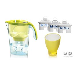 Cana filtranta Laica Stream, 2.3L, + 3 filtre Bi-Flux + pahar de colectie