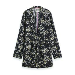 SCOTCH & SODA Sacou Printed Drapey Blazer 172829 SC5640 dandelion black