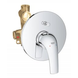 Baterie cada/dus Grohe Start Curve, montaj incastrat, monocomanda, diverter, cartus ceramic, crom-29115000