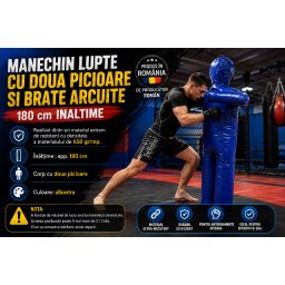 Manechin lupte cu doua picioare si brate arcuite 180 cm inaltime