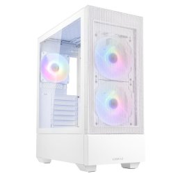 Carcasa Carcasa LANCOOL 205 Mesh Mid-Tower, Tempered Glass, Alb