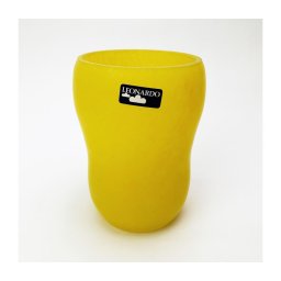 Vază de sticlă 14 cm galbenă
