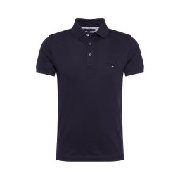 TOMMY HILFIGER Tricou 'CORE 1985 SLIM POLO' bleumarin / roși aprins / alb