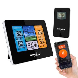 Statie meteo WiFi, TUYA, GB215, negru