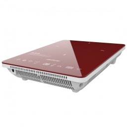 Plita cu inductie Cecotec Full Crystal Scarlet, 2000W, Touch control, 2000W, cu ecran digital, control tactil, 10 niveluri, Rosu