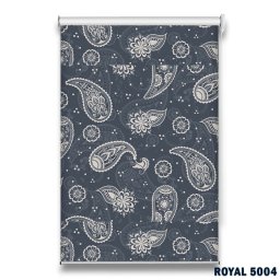 Roletă textilă Royal 5004 gri cu model paisley elegant
