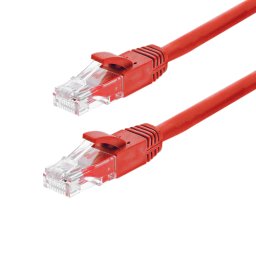Patch cord Gigabit UTP cat6, LSZH, 0.25m, rosu - ASYTECH Networking TSY-PC-UTP6-025M-R