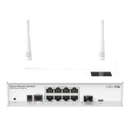 Management Switch 8 x Gigabit, 1 x SFP, Wi-fi 2.4GHz AP - Mikrotik CRS109-8G-1S-2HnD-IN
