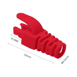 Manson protectie mufa RJ45 rosu (100buc) RJ45-CAP-RD
