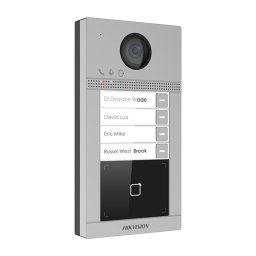 Panou exterior videointerfon TCP IP pentru 4 familii, Wi-Fi 2.4GHz, control acces integrat - HIKVISION DS-KV8413-WME1