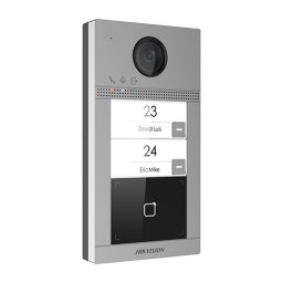 Panou exterior videointerfon TCP IP pentru 2 familii, Wi-Fi 2.4GHz, control acces integrat - HIKVISION DS-KV8213-WME1