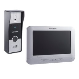 Kit videointerfon analogic 7 inch. conectare 4 fire - HIKVISION DS-KIS202