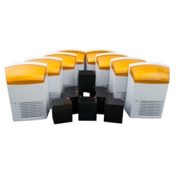 KIT 8 sirene de exterior + 8 acumulatori 12V, 4.5Ah BS1X8+8AC