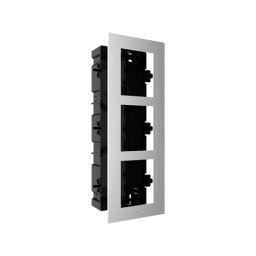 Rama montaj ingropat din otel inoxidabil, 3 module, pentru Interfon modular - HIKVISION DS-KD-ACF3-S