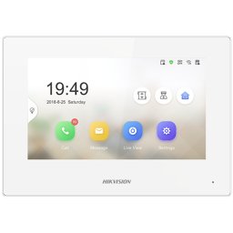 Monitor videointerfon TCP IP, TFT LCD 7 inch touch screen, PoE - HIKVISION DS-KH6320-LE1-W