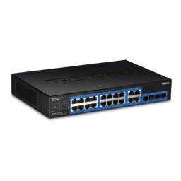 Switch Web Smart 16 porturi Gigabit, 4 porturi Gigabit RJ-45 SFP - TRENDnet TEG-204WS