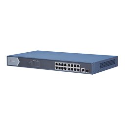 Switch 16 porturi PoE 1000Mbps, 1xRJ45 + 1xSFP Gigabit uplink - HIKVISION DS-3E0518P-E