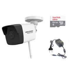 Camera IP Wi-Fi 2.0MP, lR 30m HiWatch cu card memorie si alimentator