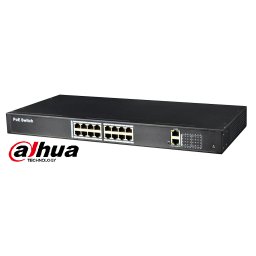 Switch PoE 16 porturi Dahua PFS4018-16P-250