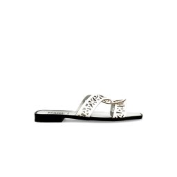 KARL LAGERFELD Sandals Interlok Loop Slide KL80429 011-white lthr