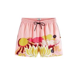 SCOTCH & SODA Bermude Mid Rise Printed Shorts 171858 SC5696 blush peach