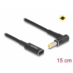 Adaptor de incarcare laptop USB type C la 5.5 x 2.5 mm M-T 0.15m, Delock 60040