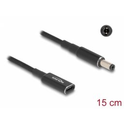 Adaptor de incarcare laptop USB type C la 5.5 x 2.1 mm M-T 0.15m, Delock 60039