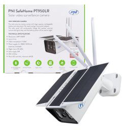 Camera de supraveghere Camera supraveghere video PNI SafeHome PT950LR 1080P 2MP cu panou solar 6W, WiFi, acumulator, control prin aplicatia Tuya Smart, integrare in scenarii si automatizari smart cu alte produse compatibile Tuya