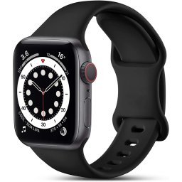 Curea silicon Hoco compatibila cu Apple Watch 1/2/3/4/5/6/SE/7/8, 42/44/45/49mm, Negru
