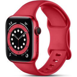 Curea silicon Hoco compatibila cu Apple Watch 1/2/3/4/5/6/SE/7/8, 42/44/45/49mm, Rosu
