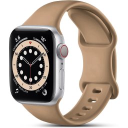 Curea silicon Hoco compatibila cu Apple Watch 1/2/3/4/5/6/SE/, 38/40/41mm, Maro