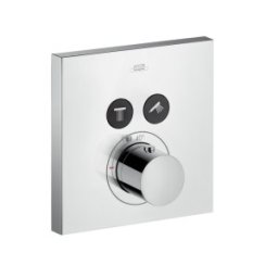 Baterie incastrata cu termostat Hansgrohe Axor ShowerSelect Square pentru 2 functii 36715000