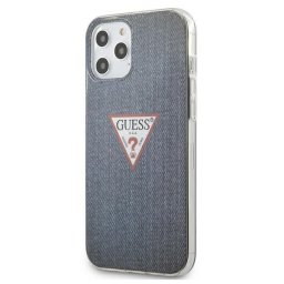 Husa Husa de protectie Guess din Plastic - TPU pentru Apple Iphone 12 Pro Max - Denim, Albastru Inchis