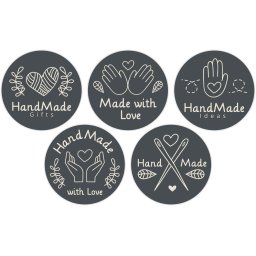 Rola etichete autocolante personalizate, Handmade , diametru 40 mm, 1000 buc rola