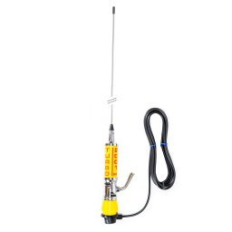 Antena CB LEMM TURBO AT-2001Y YELLOW, rabatabila, 200 cm, 27Mhz,cu cablu RG58 4m, fabricata in Italia